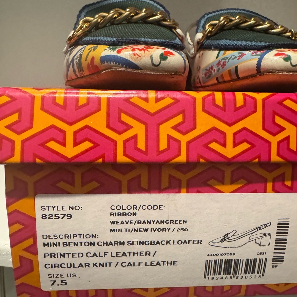 Tory Burch Mini Benton Slingback Loafers Size 7.5 - Picture 6 of 8